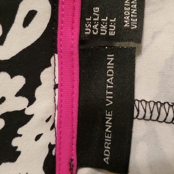 Adrienne Vittadini Black and White Graphic Skirt SZ Large - Picture 3 of 5